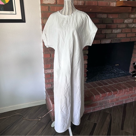 Sofie D’Hoore Ducie Linen Blend Midi Dress in Calcium Sz 40 Large - Picture 5 of 13
